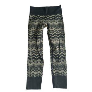 LULULEMON Green Patterned Seamless Training Leggings Size 6